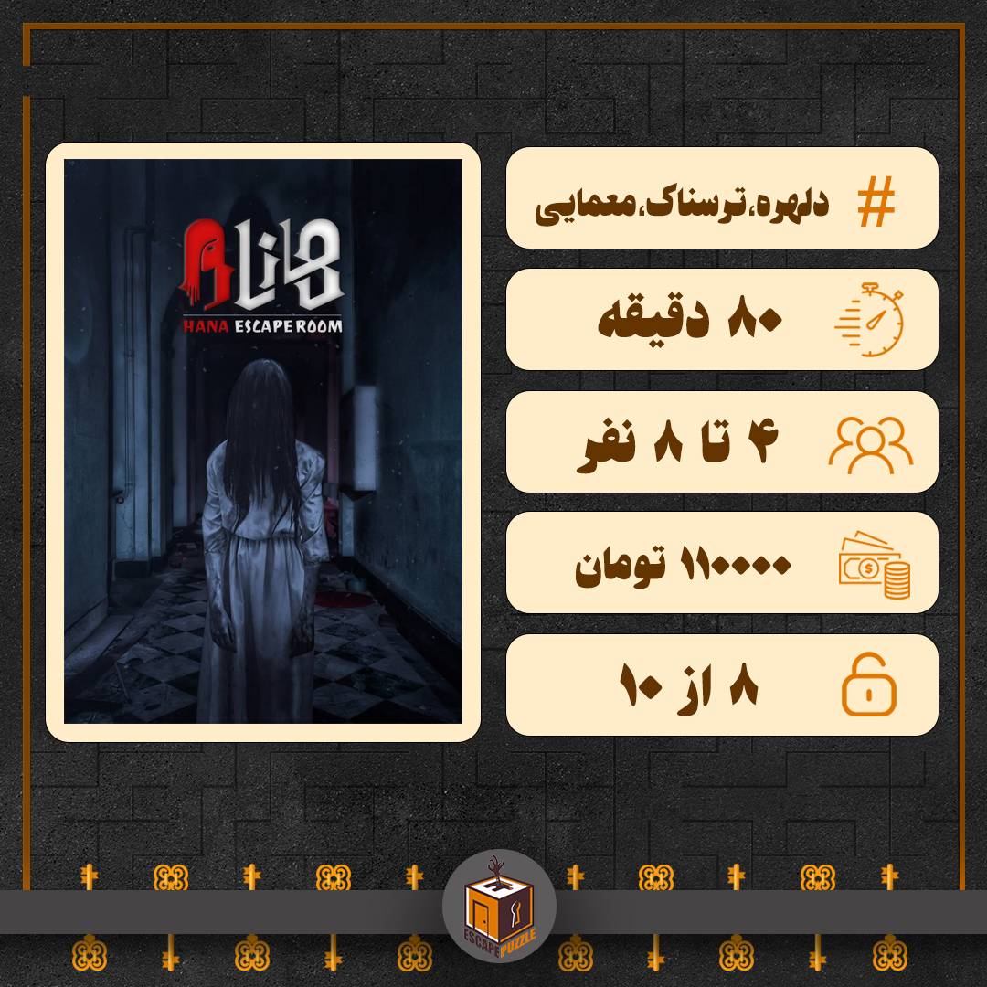مشخصات اتاق فرار هانا